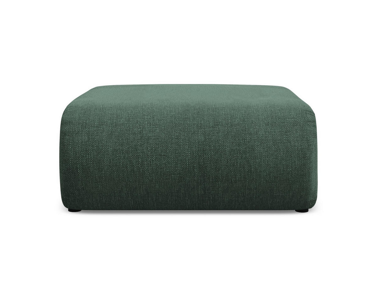 POUF Chenille Stoff Grün - Schwarz/Grün, Kunststoff/Textil (94/40/89cm) - Makamii