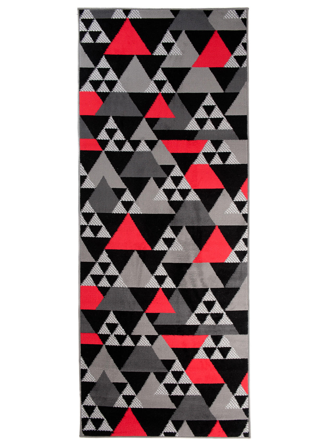 LÄUFER MAYA Grau Rot 70/1200 cm - Rot, Textil (70/1200cm) - Tapiso