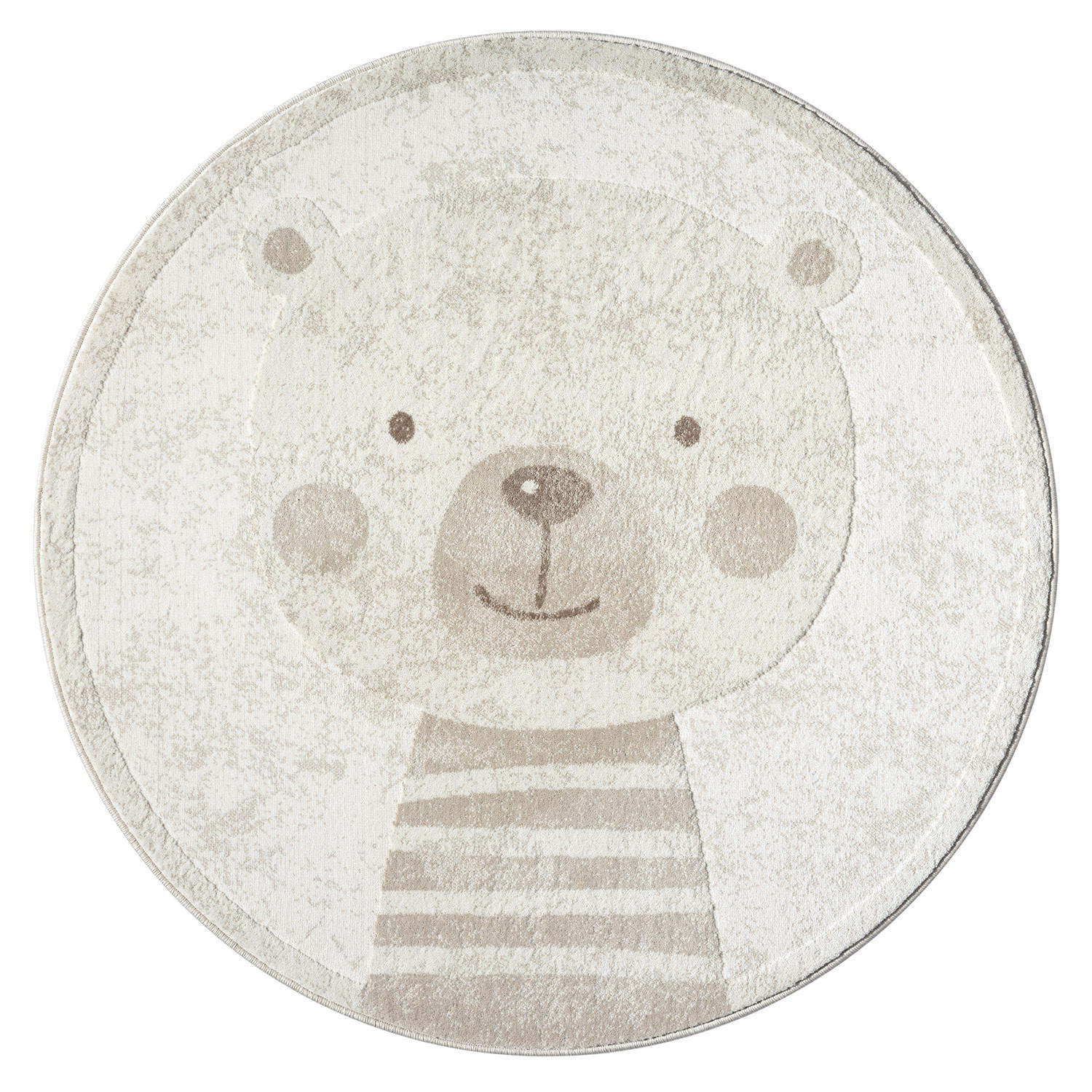 KINDERTEPPICH Mara 710 Creme 120 cm Rund - Beige/Creme, Textil (120/120cm) - carpet city