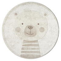 KINDERTEPPICH Mara 710 Creme 120 cm Rund - Beige/Creme, Textil (120/120cm) - carpet city