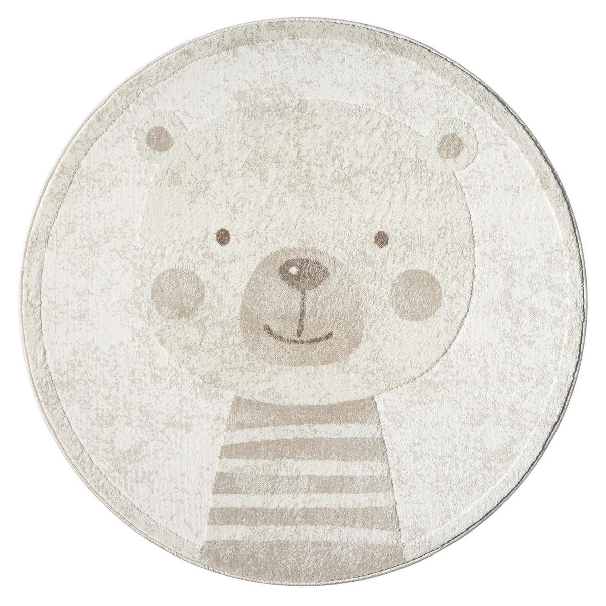 KINDERTEPPICH Mara 710 Creme 120 cm Rund - Beige/Creme, Textil (120/120cm) - carpet city