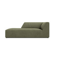 CHAISELONGUE links Ruby aus Cord grün - Grün, Textil (93/69/180cm) - Micadoni