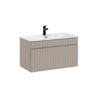 BADMÖBEL-SET 2 Teile - Iconic Cashmere I BM246 in Kaschmir Matt/Coast Evoke Eiche - Kaschmir, Holz (60/46/46cm)