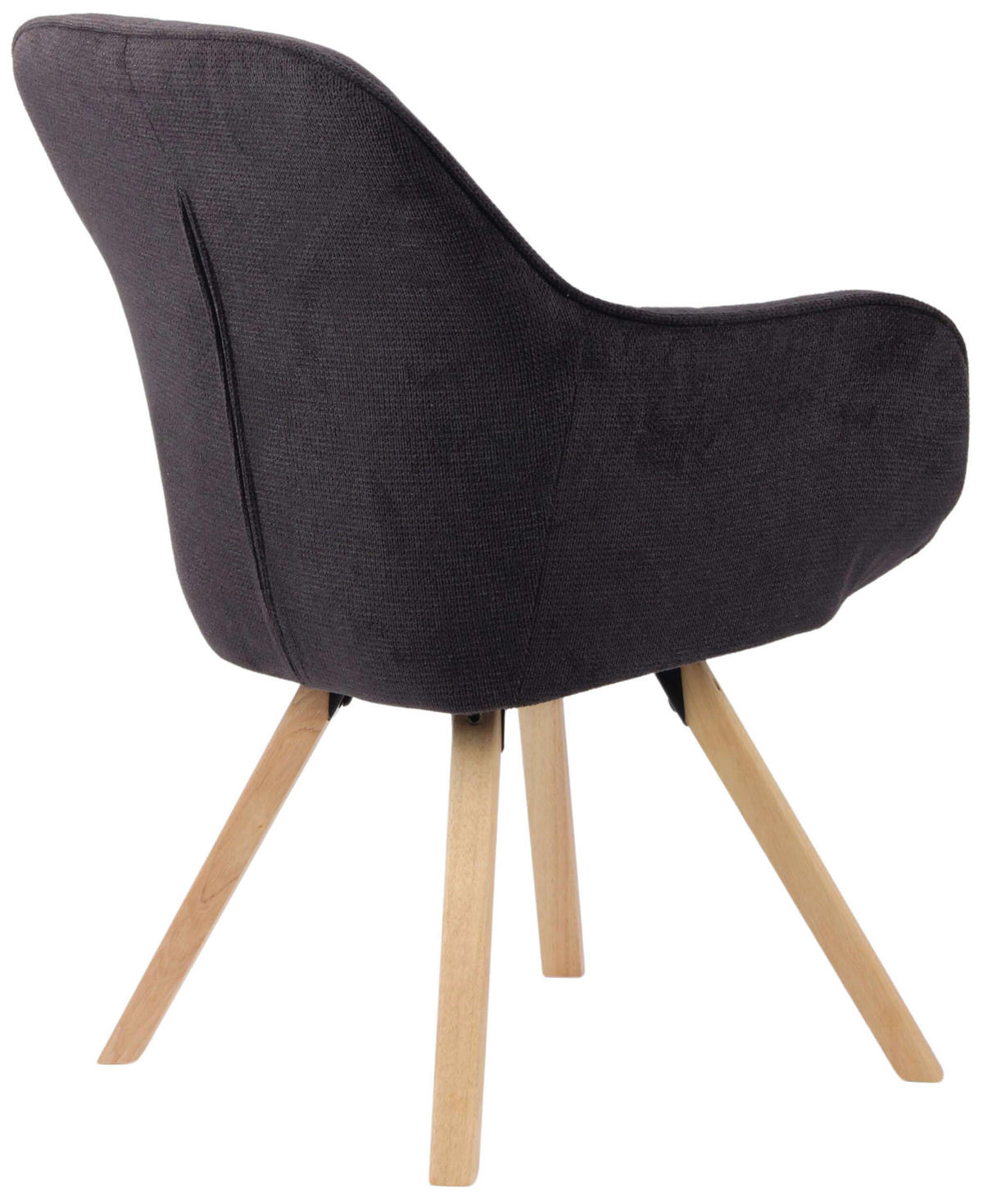 ESSZIMMERSTÜHLE Matera 2er-Set - Dunkelgrau/Naturfarben, Naturmaterialien/Textil (59/84/61cm) - Mr. Deko