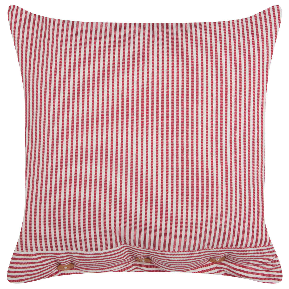 DEKOKISSEN 2er-Set Rot 45/45 cm Aalita - Rot/Weiß, Textil (45/45cm) - Beliani