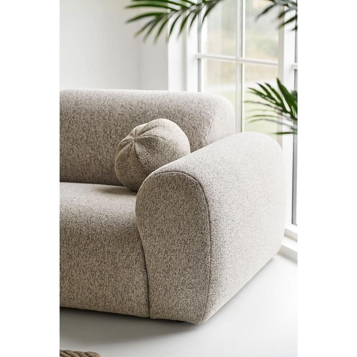 SOFA, Astrid, Stühle Grau, Polyester, 177 x 300 x 75 cm - Grau, Textil (177/300cm) - ebuy24