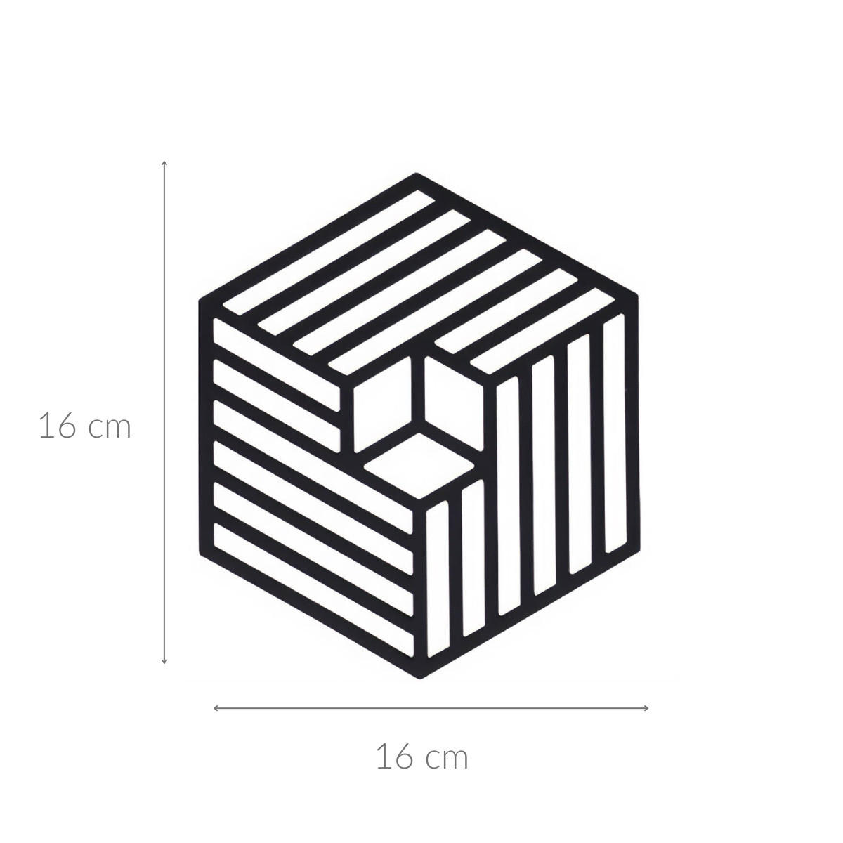 UNTERSETZER Silikon schwarz - Schwarz, Kunststoff (16/16cm) - Excellent Houseware