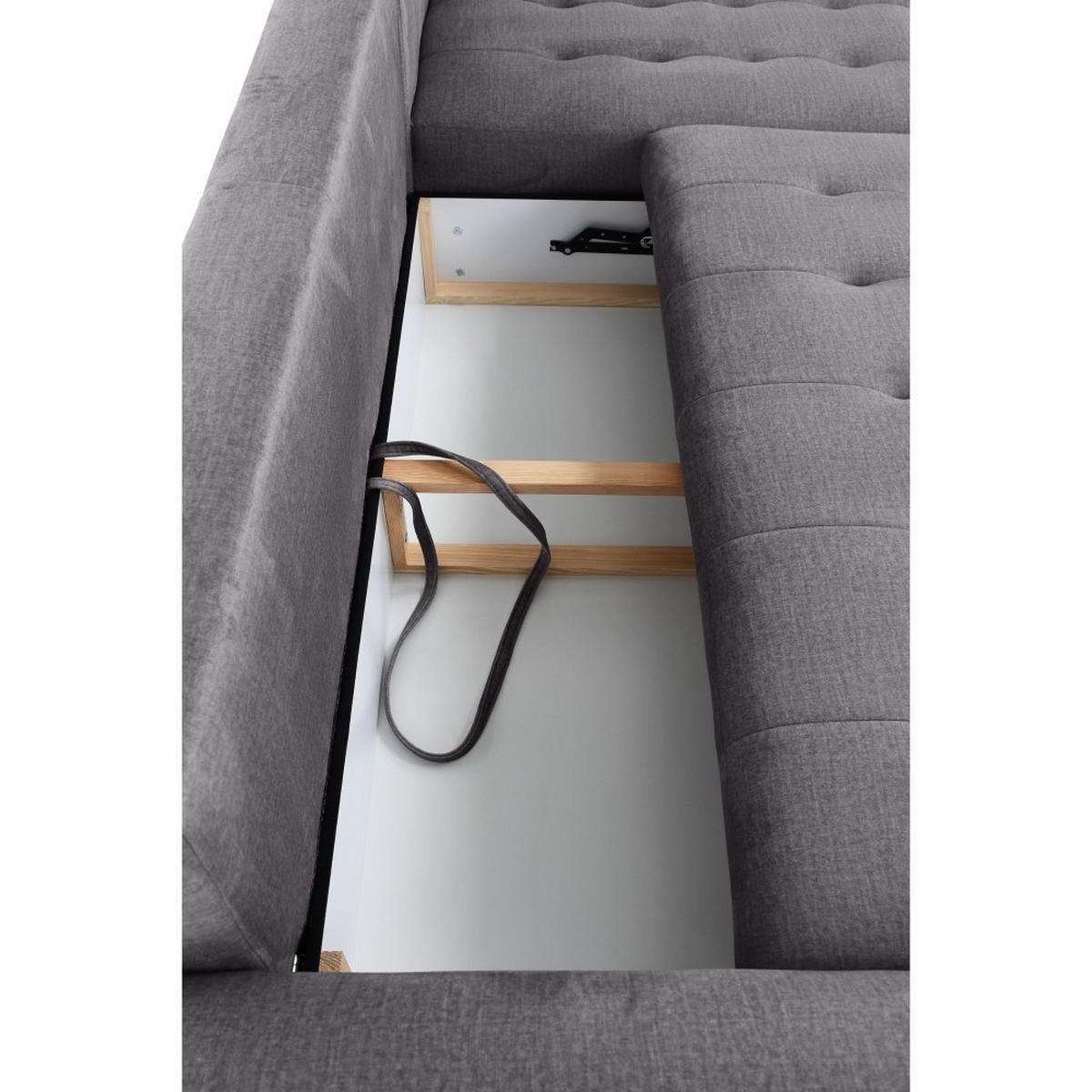 WOHNLANDSCHAFT Costa U Grau - Schwarz/Grau, Kunststoff/Textil (367/80/169cm) - Beautysofa