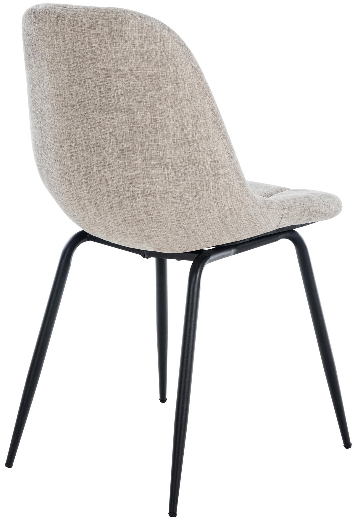 STUHL Stoff creme - Creme/Schwarz, Textil/Metall (46/82/52cm) - CLP