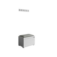 MOBILIER PENTRU HOL Grawis 60 III - argintiu/gri, material plastic/compozit lemnos (64.5/45/34cm) - MIRJAN24
