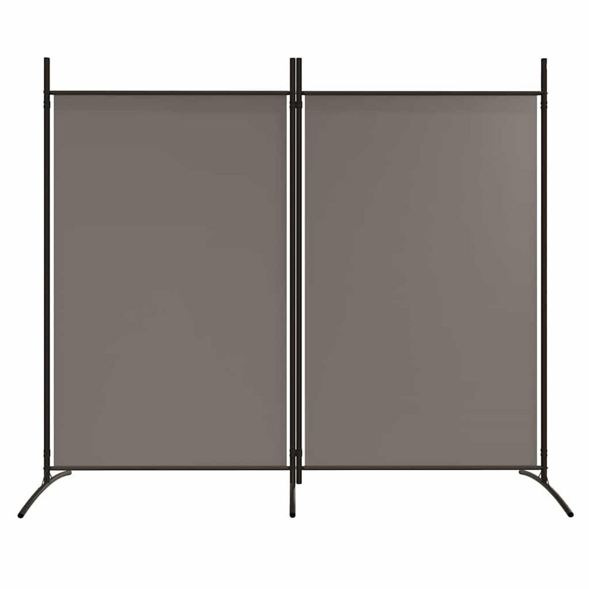 PARAVENT 2-teilig Anthrazit 175/180 Cm Stoff - Anthrazit, Textil (175/180/0.1cm) - vidaXL