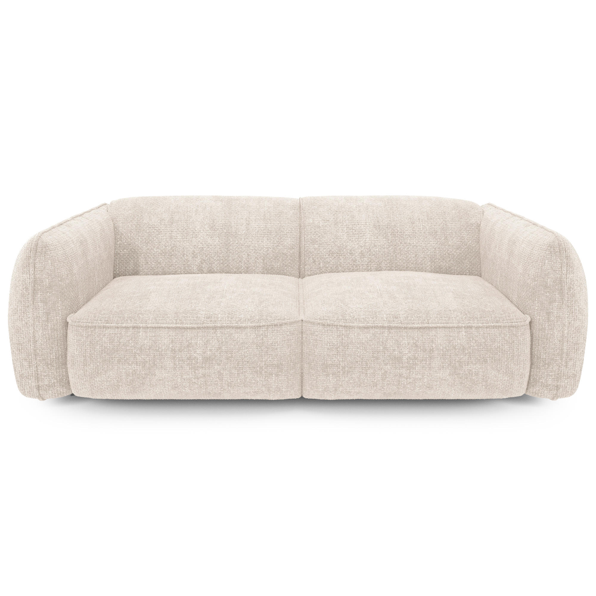 SOFA 3-SITZER Rastervelours Creme 196cm - Creme, Textil (196/74/90cm) - Sia Home