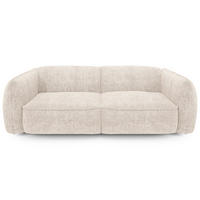 SOFA 4-SITZER Rastervelours Creme 230cm - Creme, Textil (230/74/90cm) - Sia Home