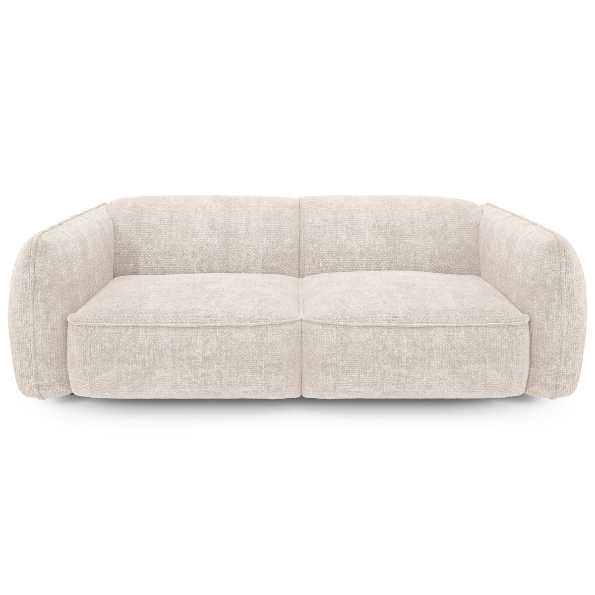 SOFA 4-SITZER Rastervelours Creme 230cm - Creme, Textil (230/74/90cm) - Sia Home
