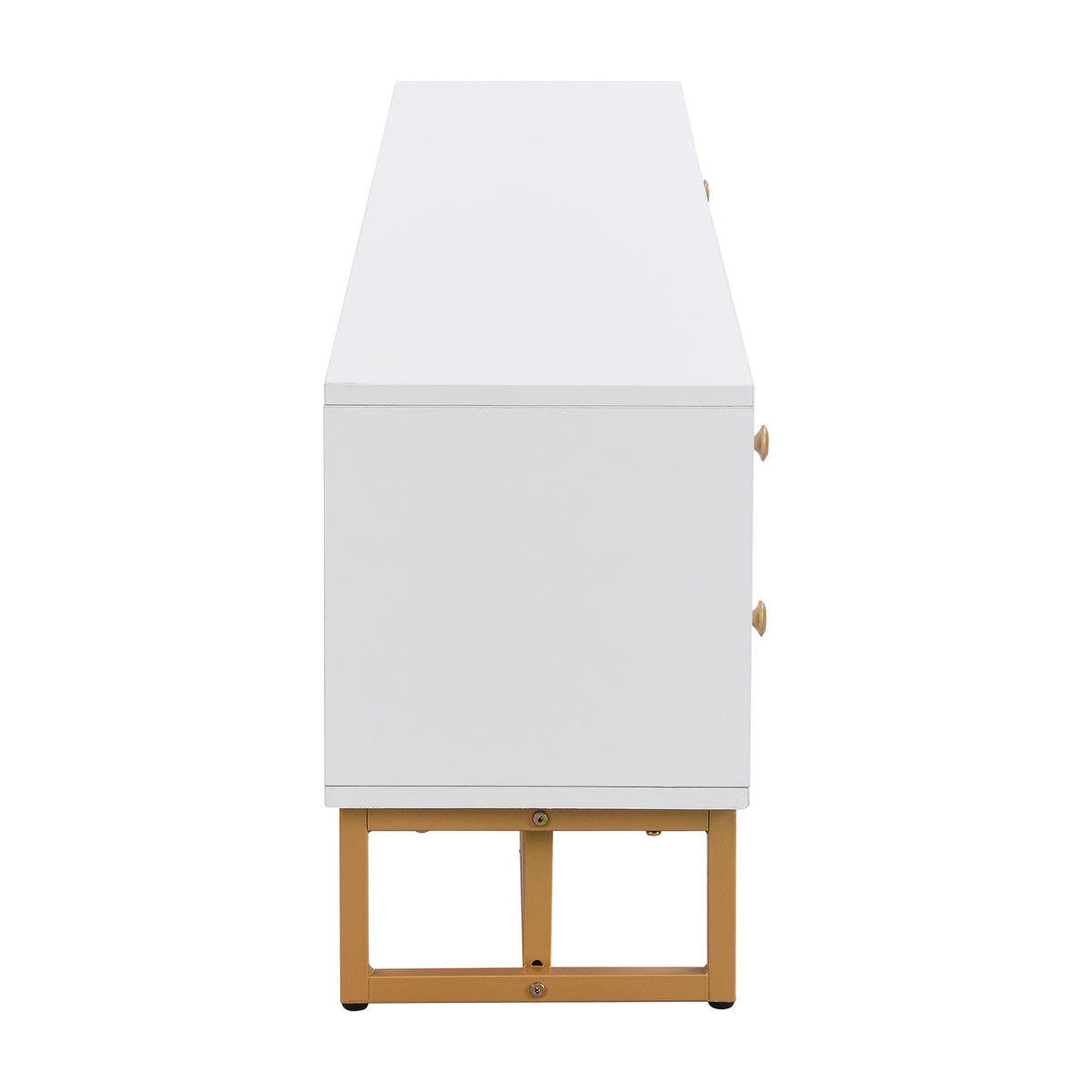 TV-SCHRANK Gold - Weiß, Holzwerkstoff (30/46/175cm) - Raumix