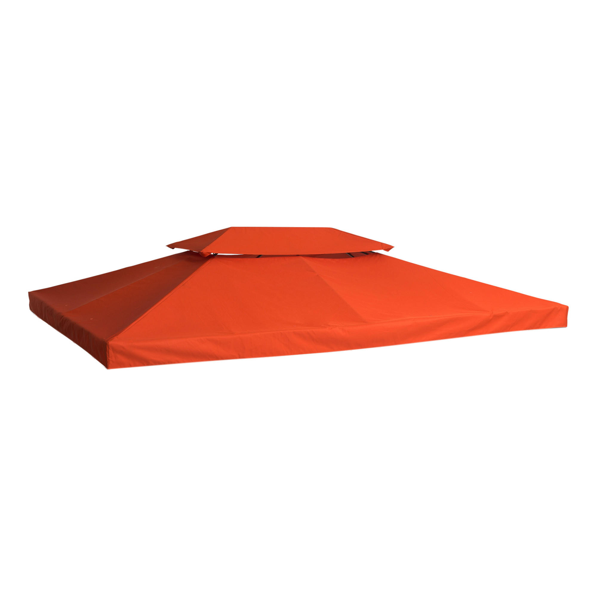 PAVILLONDACH, Polyester, Rostrot - Rot, Kunststoff (400/20/300cm) - Outsunny