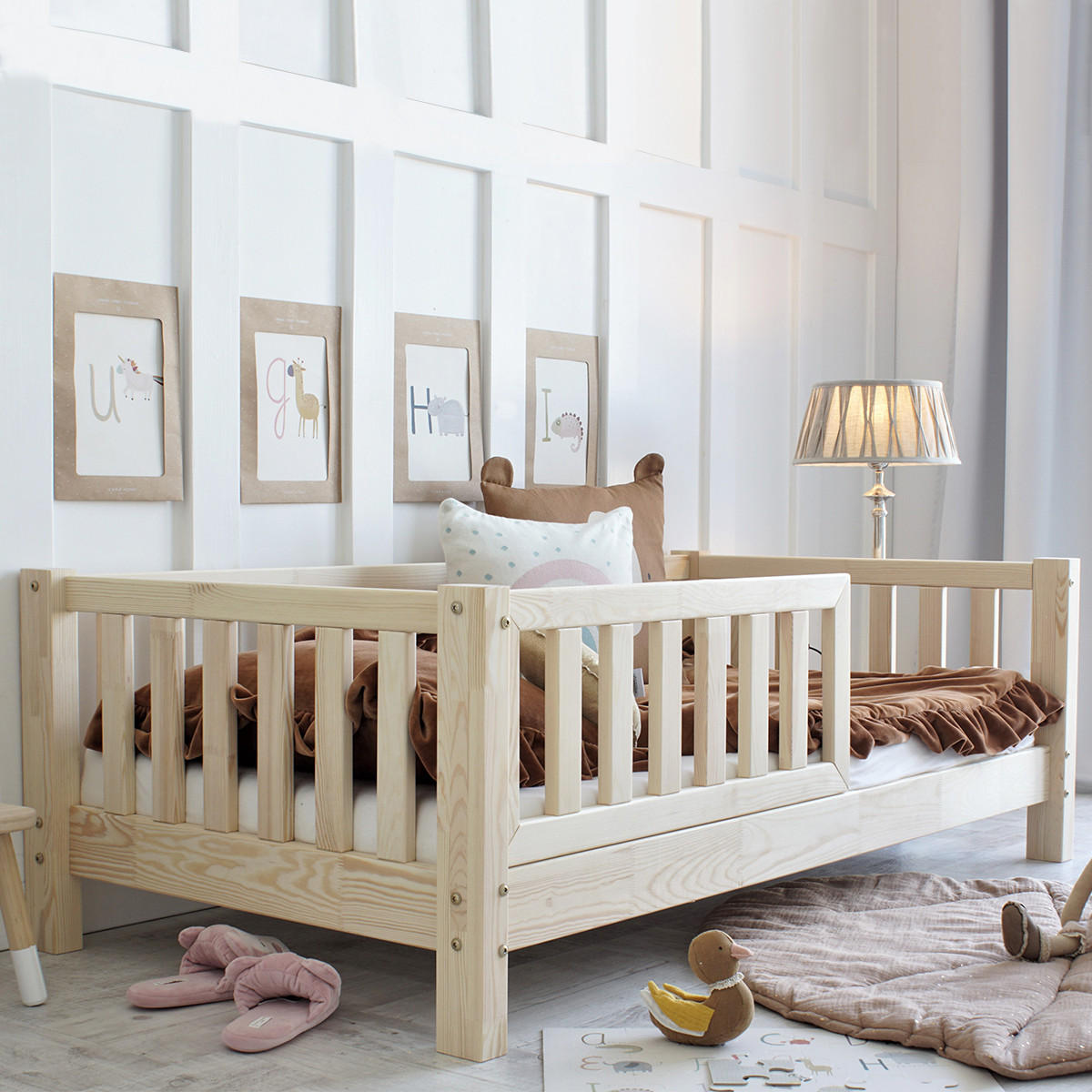 POSTEL 90/190 Agnès Přírodní dřevo - hnědá, dřevo (90/190cm) - Petits-meubles