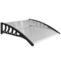 PULTVORDACH, Vordach, Alu, Schwarz - Schwarz, Kunststoff (96.5/27/103cm) - Outsunny