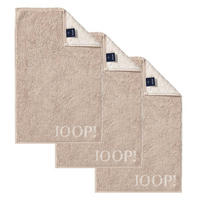 GÄSTETUCH Unisex Classic Frottier Beige 3er Pack Baumwolle - Beige, Textil (200/135cm) - Joop!