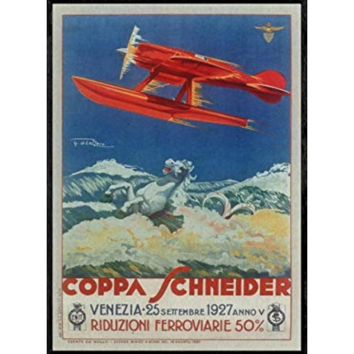 POSTER Venezia Flugzeuge 1927 A3 Rahmenlos - Klar, Papier (29.7/5/42cm) - Nacnic