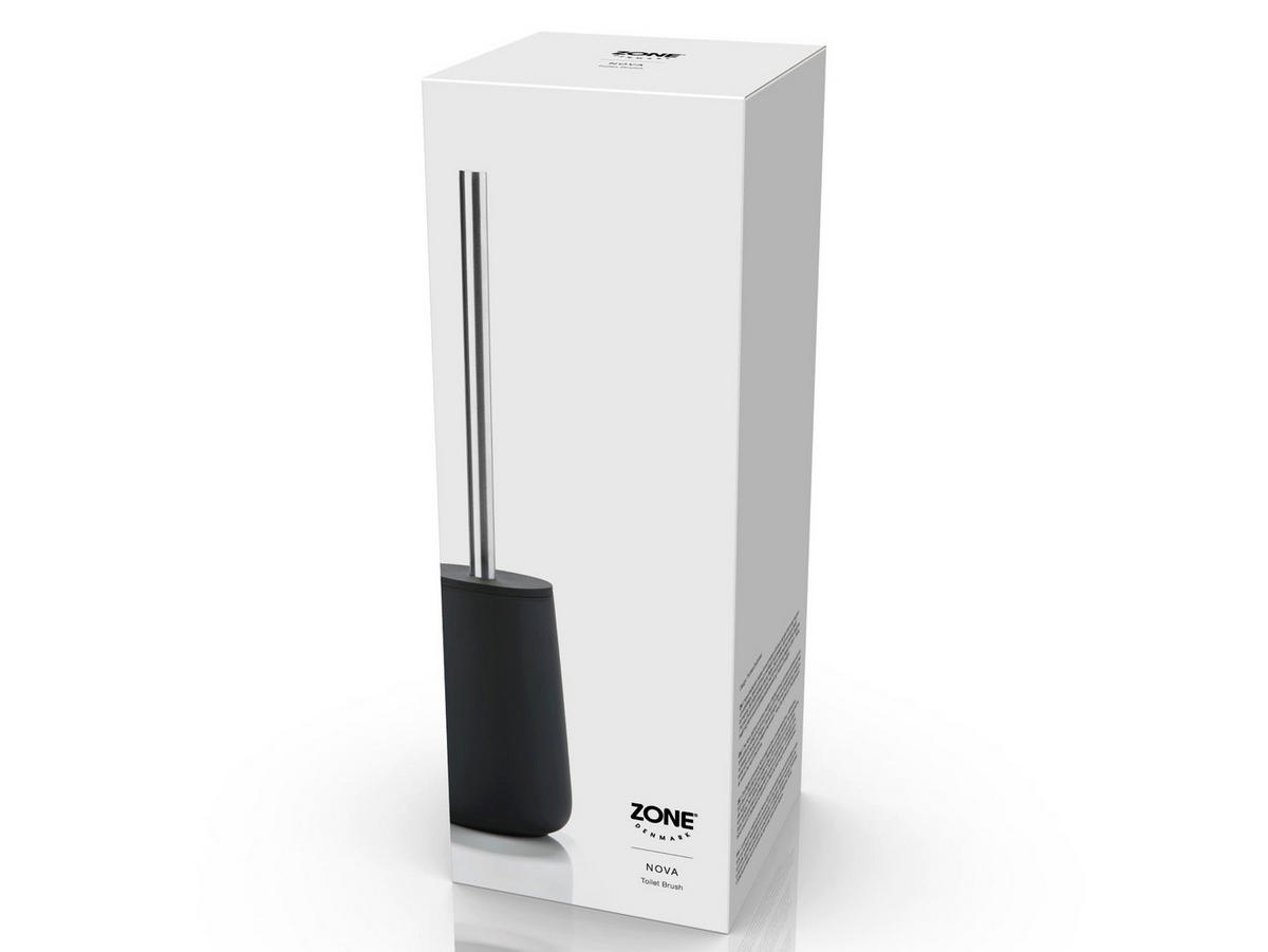 TOILETTENBÜRSTE Nova in Schwarz 10,3/37 cm - Schwarz, Keramik (10.3/37/10.3cm) - Zone Denmark