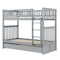 ETAGENBETT 90x200 cm Ausziehbett grau - Grau, Holz (90/200cm) - LEBENLANG