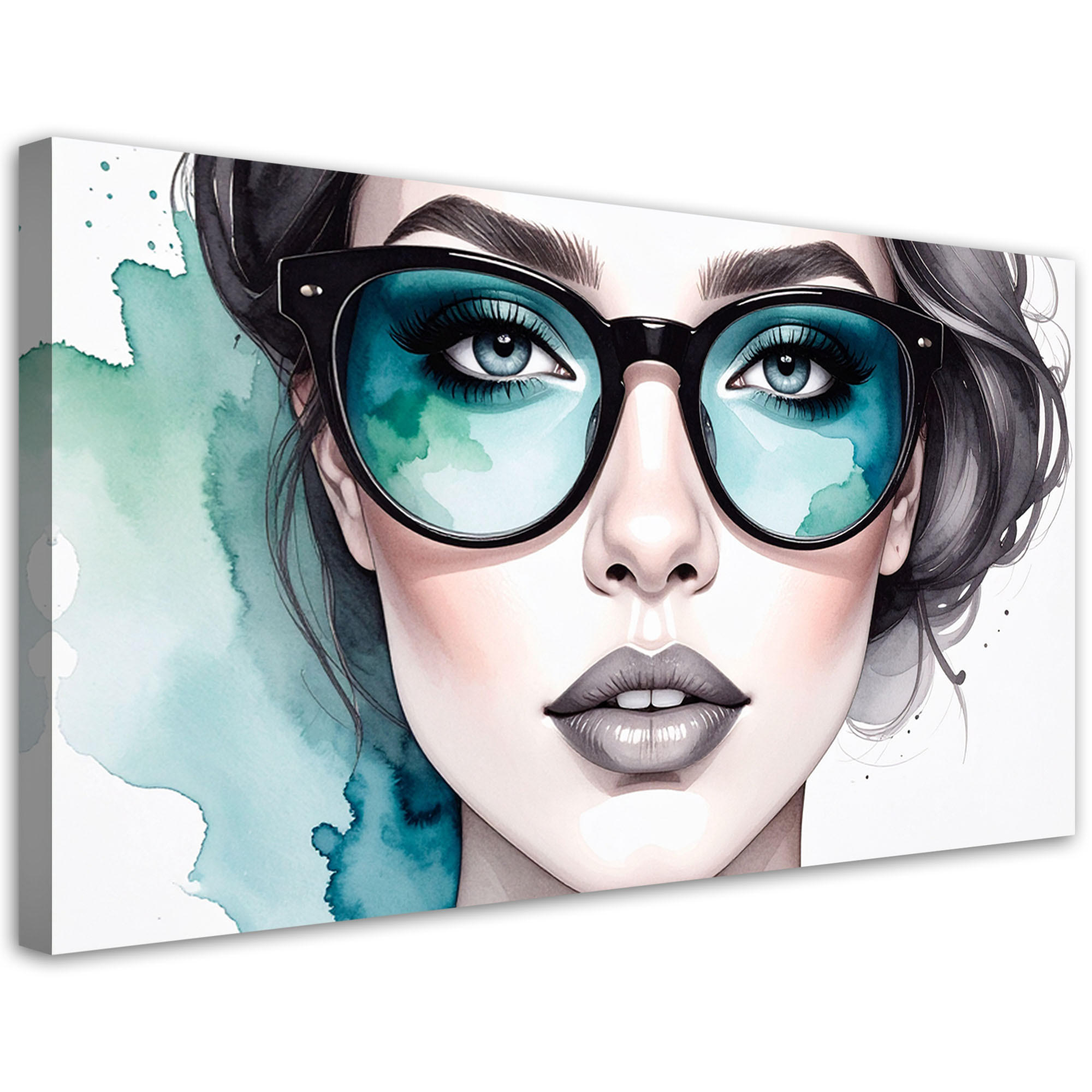 Feeby Leinwandbild Blau 120x60 cm