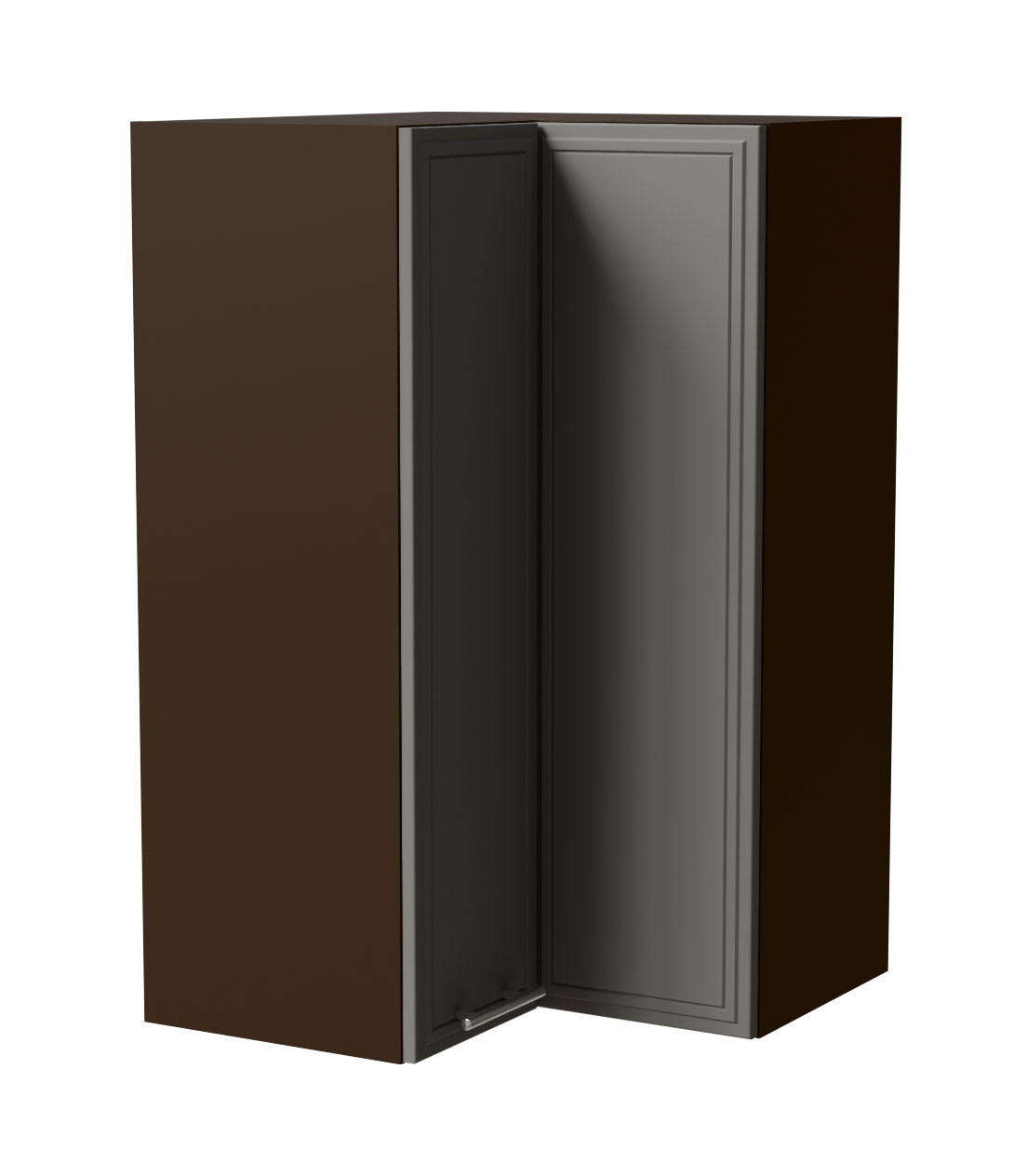 ECKHÄNGESCHRANK Salo W14/60 Lava / Dust Grey Matt 60 / 60 / 96cm - Dunkelgrau/Grau, Holz/Holzwerkstoff (60/96/60cm) - Feldmann-Wohnen
