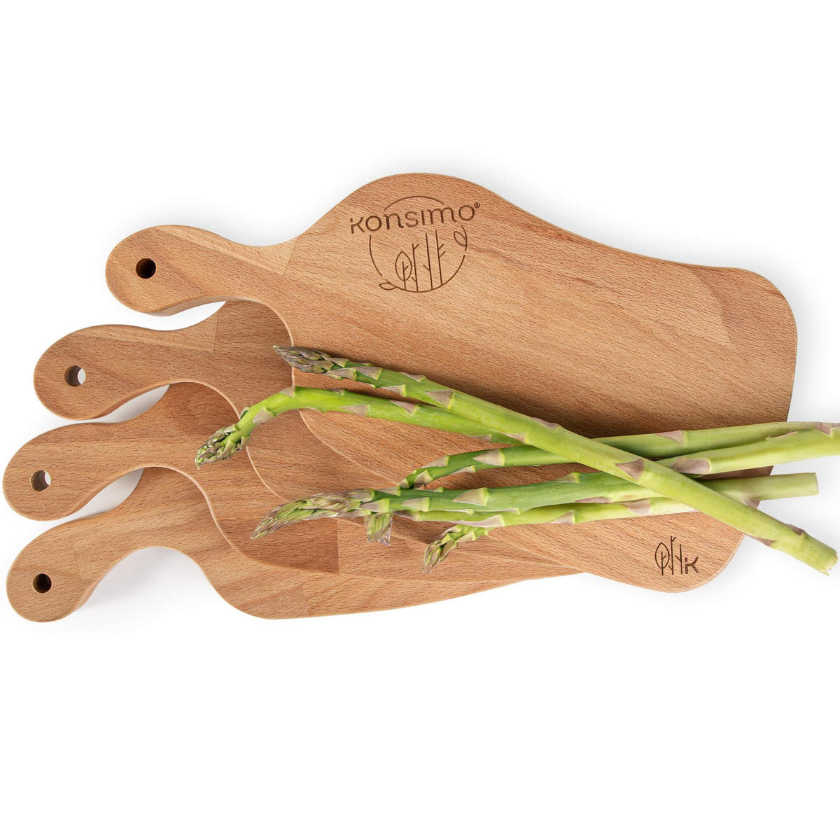 SCHNEIDEBRETT Holz Buche geölt LIVO 4-tlg - Buchefarben, Holz (16/33cm) - KONSIMO®