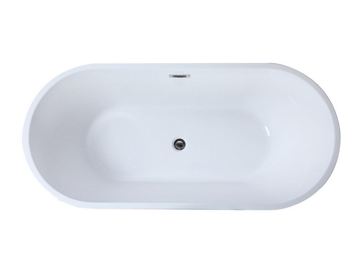 FREISTEHENDE Badewanne - 1 Person - acryl - weiß Twiggy - Weiß, Kunststoff (150/58/70cm) - Vente-Unique