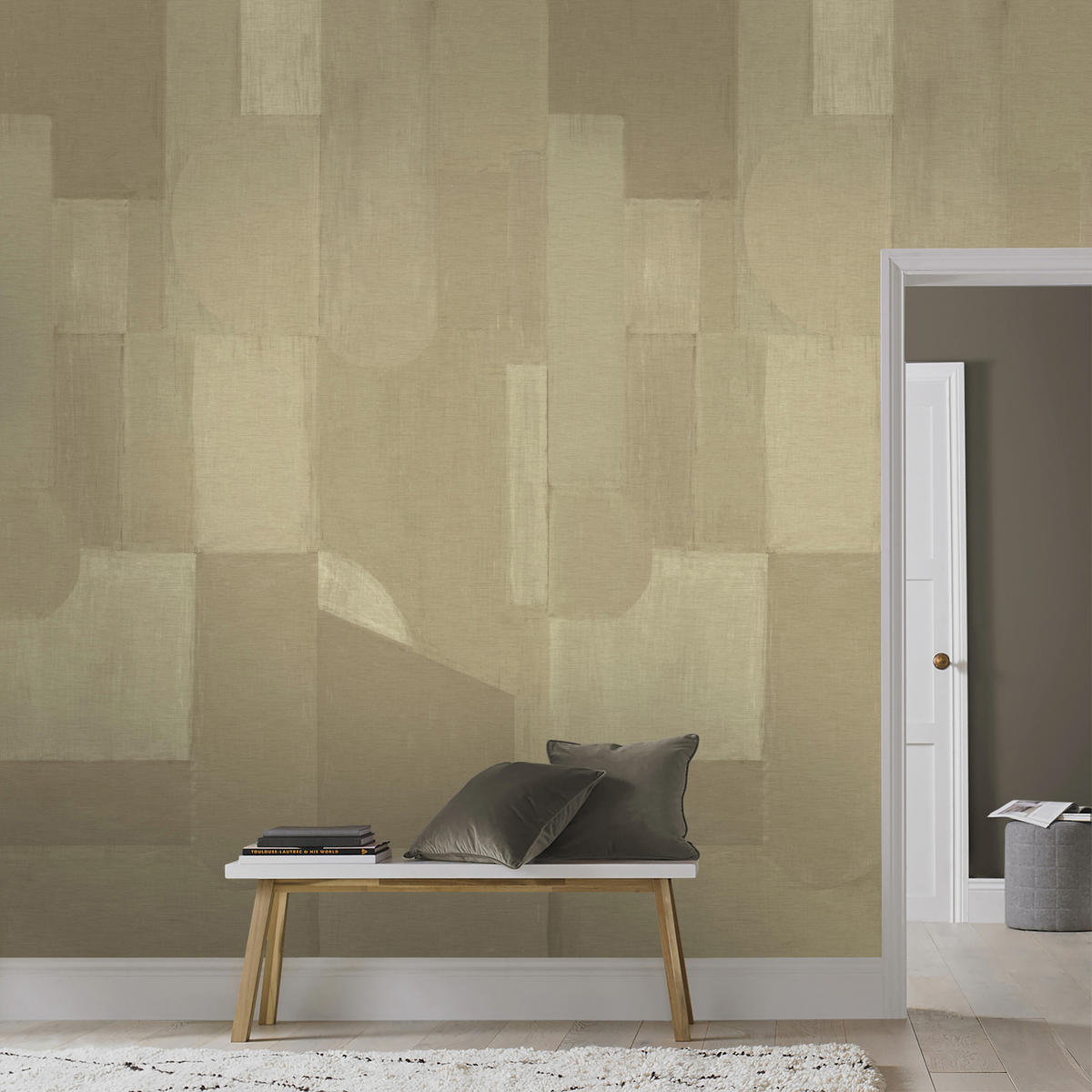 TAPETE Art Ruby - Creme, Papier/Kunststoff (300/280cm) - Art for the Home