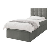 BOXBETT Luanda Single - H3 - Schwarz/Grau, Holz/Kunststoff (80/200cm) - MIRJAN24
