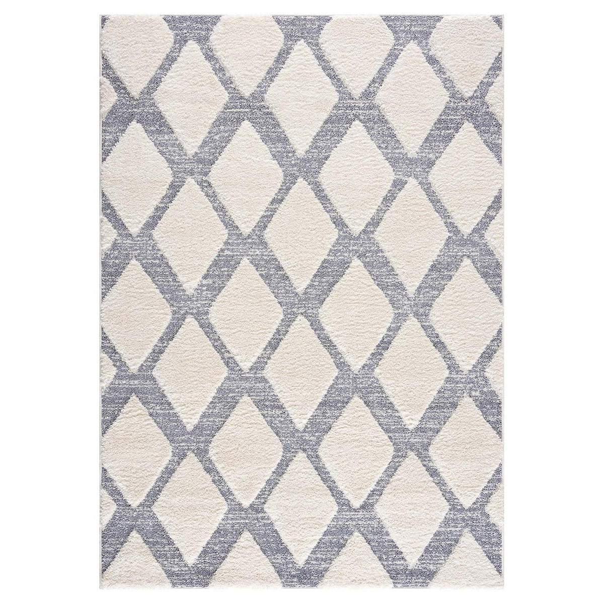 HOCHFLOR-TEPPICH Focus 4497 Grau 200x290 cm - Creme/Grau, Textil (200/290cm) - carpet city