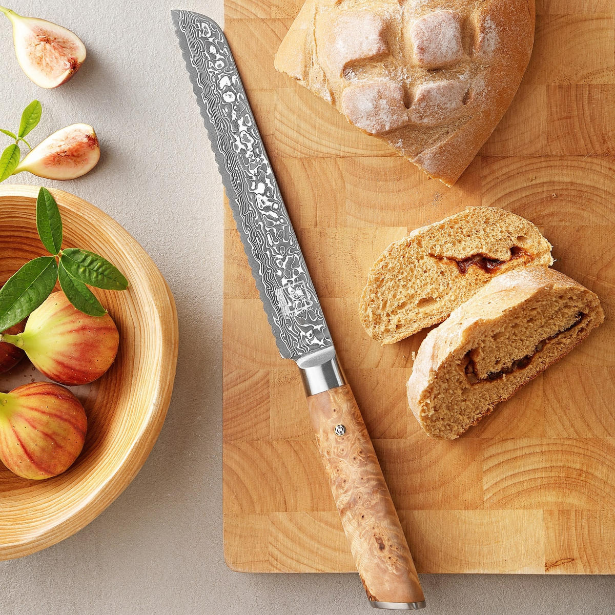 MESSER-SET 4-TEILIG 8–20 cm - Birkefarben, Holz/Metall - Zayiko