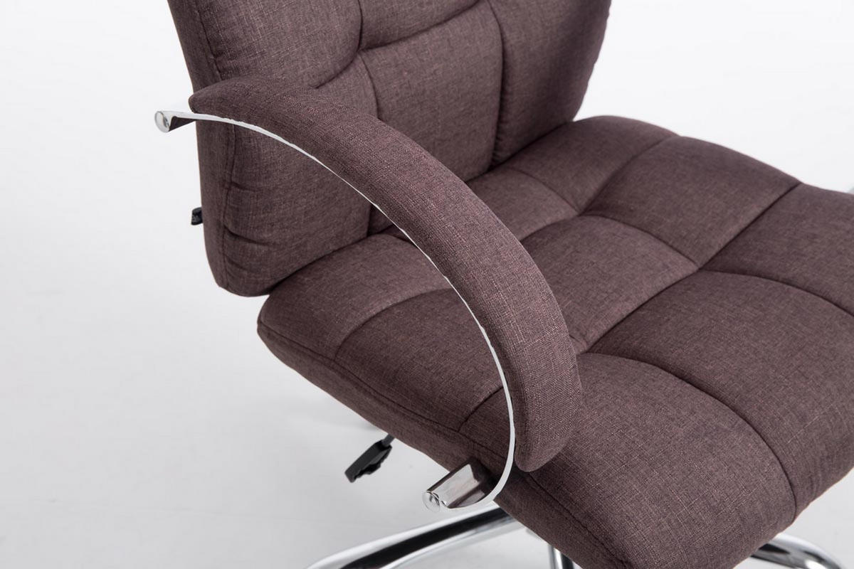 BÜROSTUHL Mikan, Stoff Braun - Braun, Textil/Metall (51/115/54cm) - TPFLiving
