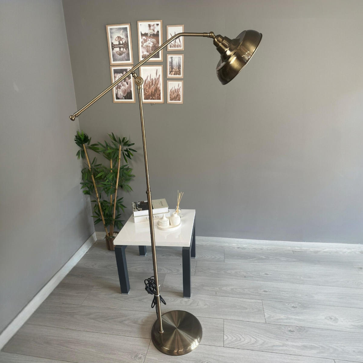 STEHLAMPE Korex 165 Cm - Messingfarben, Metall (35/35/167cm) - Bamyum