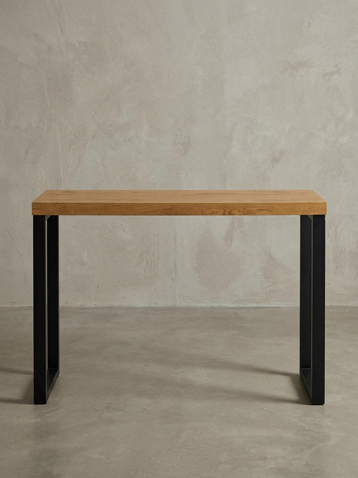 KONSOLENTISCH – Eicheoptik, große Ablagefläche, modern - Schwarz/Braun, Holz/Metall (39/120/76cm) - KADIMA DESIGN