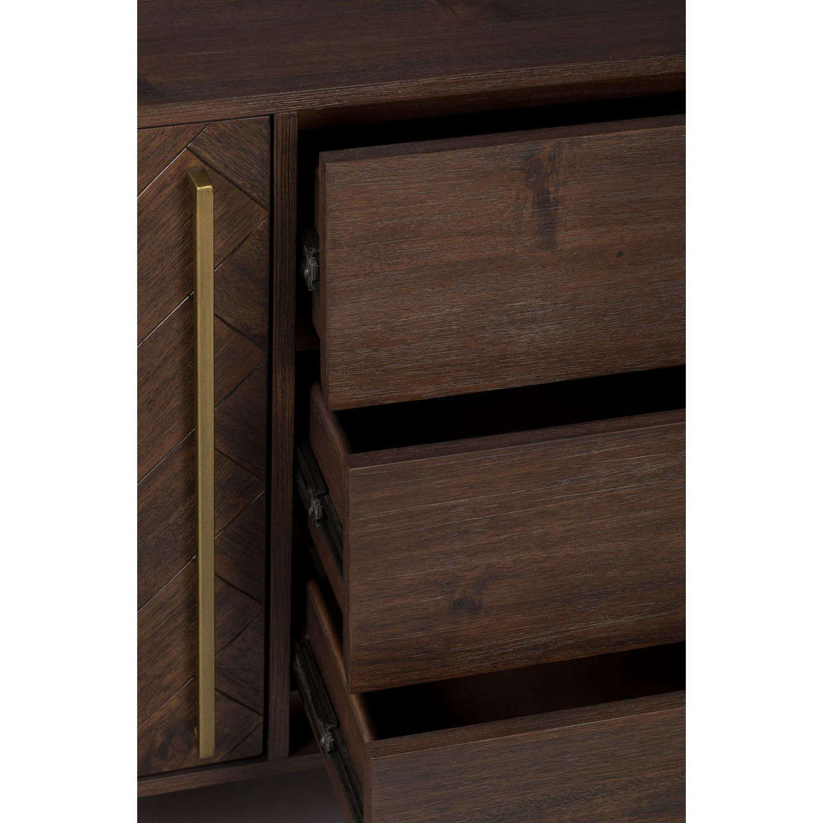 SIDEBOARD Klasse Hoch Dunkelbraun - Braun, Holz (180/80/45cm) - Dutchbone