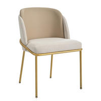 STUHL Esszimmer nordisch-minimalistisch Holz/Metall Beige Khaki - Beige, Metall (55/85/55.2cm) - Meubliv