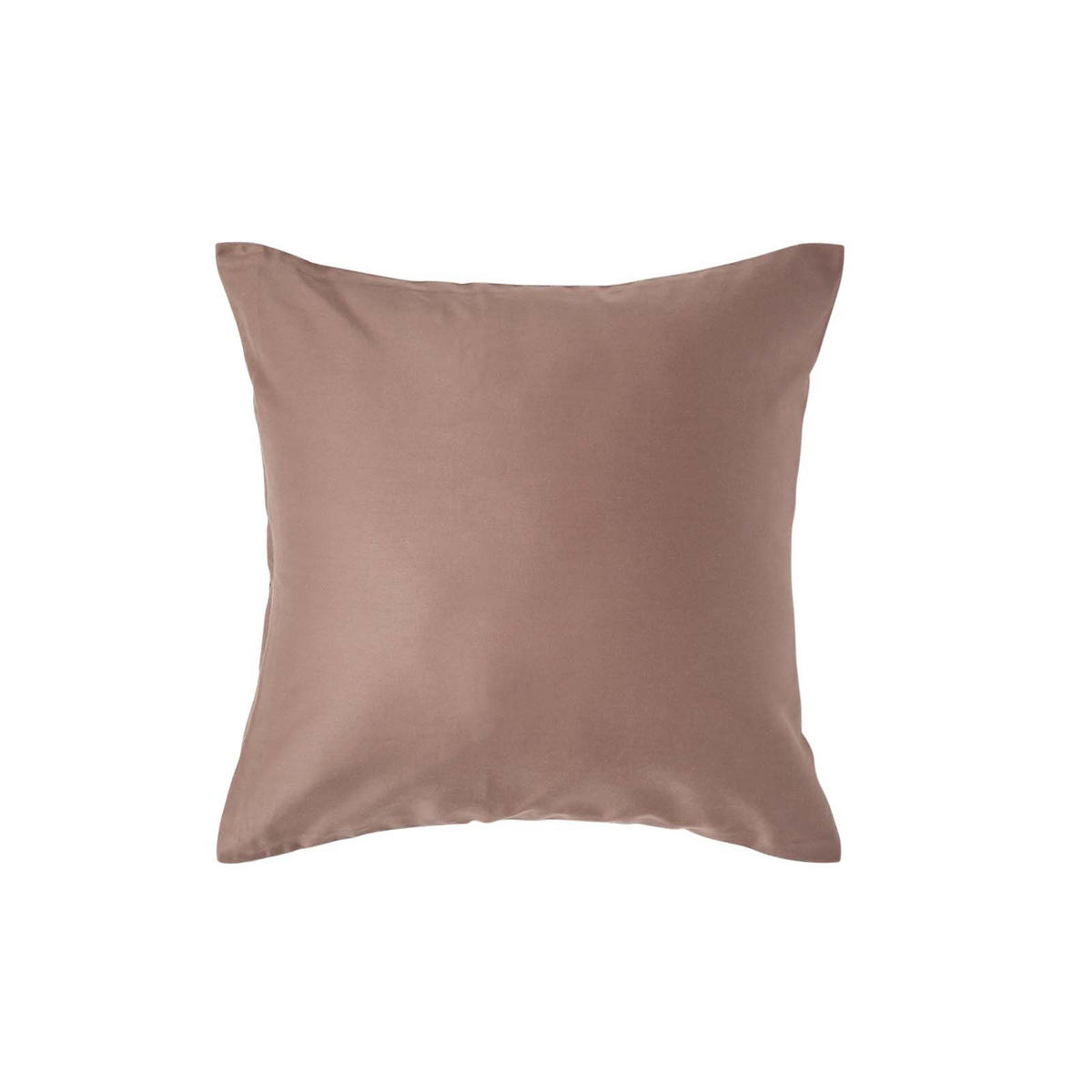 BIO-KISSENBEZUG Satin, Fadendichte 400 - Braun, Textil (40/40cm) - Homescapes