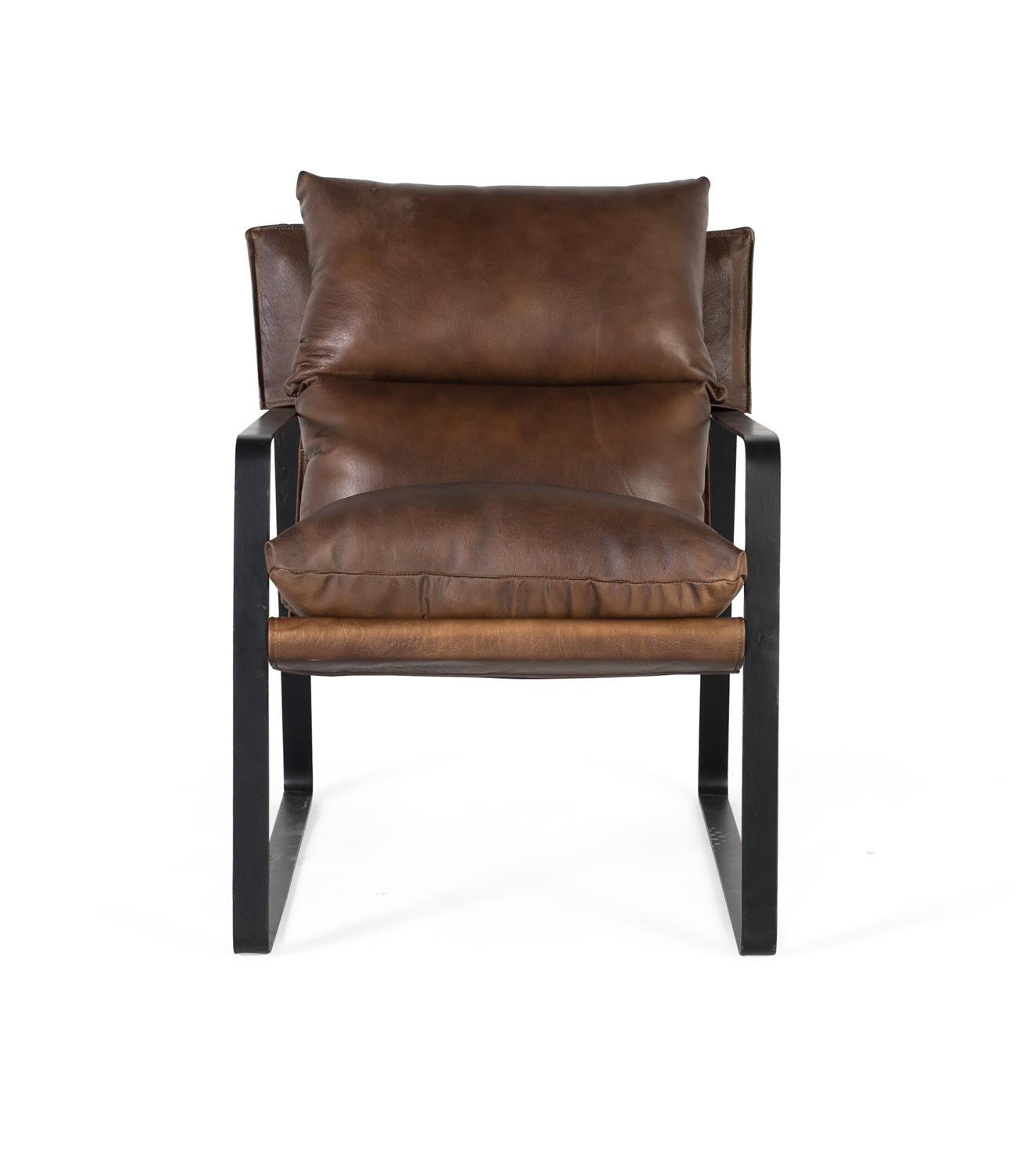 SESSEL aus Leder und Metall - Smaragdgrün, Fell (58/80/80cm) - Giner y Colomer