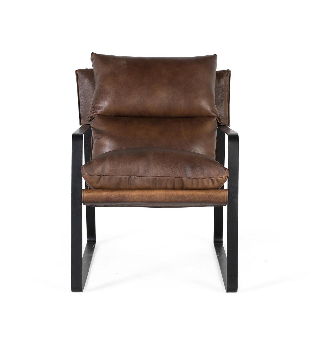 SESSEL aus Leder und Metall - Smaragdgrün, Fell (58/80/80cm) - Giner y Colomer