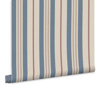 VLIESTAPETE Hainstreifen 1000x52cm - Blau/Pink, Papier/Kunststoff (52/1000cm) - Joules