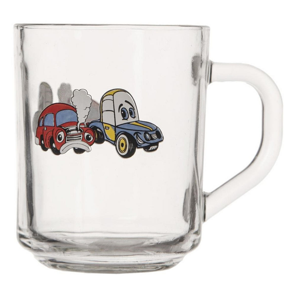 KINDERGLASBECHER AUTO, Glas, klar, 230 ml - Weiß, Glas (0.23L) - Orion 