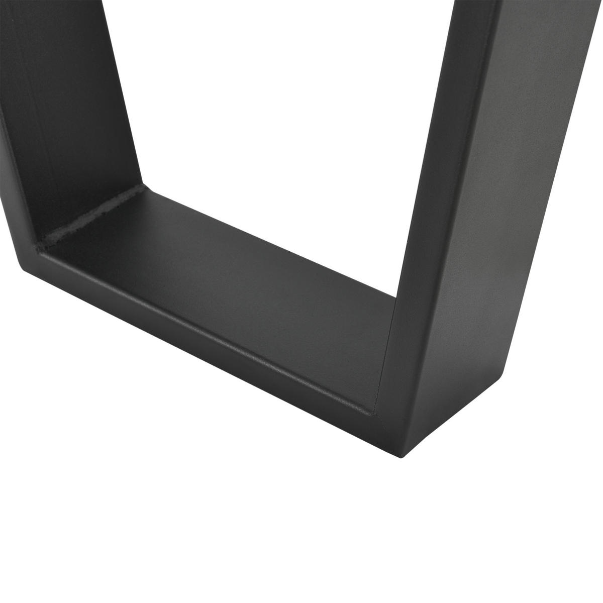 TISCHGESTELL-SET 2 TLG. Lalling - Schwarz, Metall (40/43/8cm) - [en.casa]