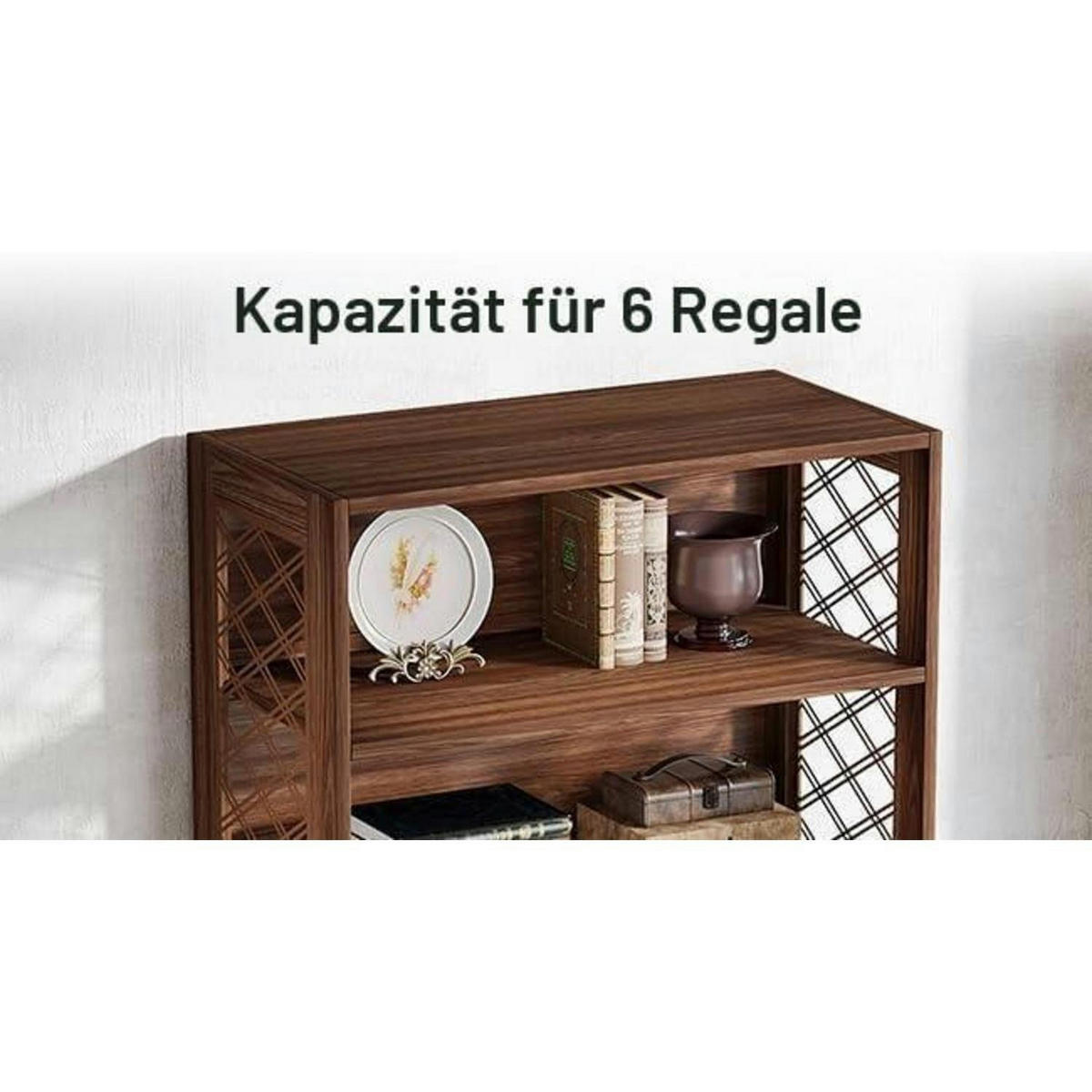 BÜCHERREGAL 180 cm Vintage Braun - Braun, Holzwerkstoff (70/180/30cm)