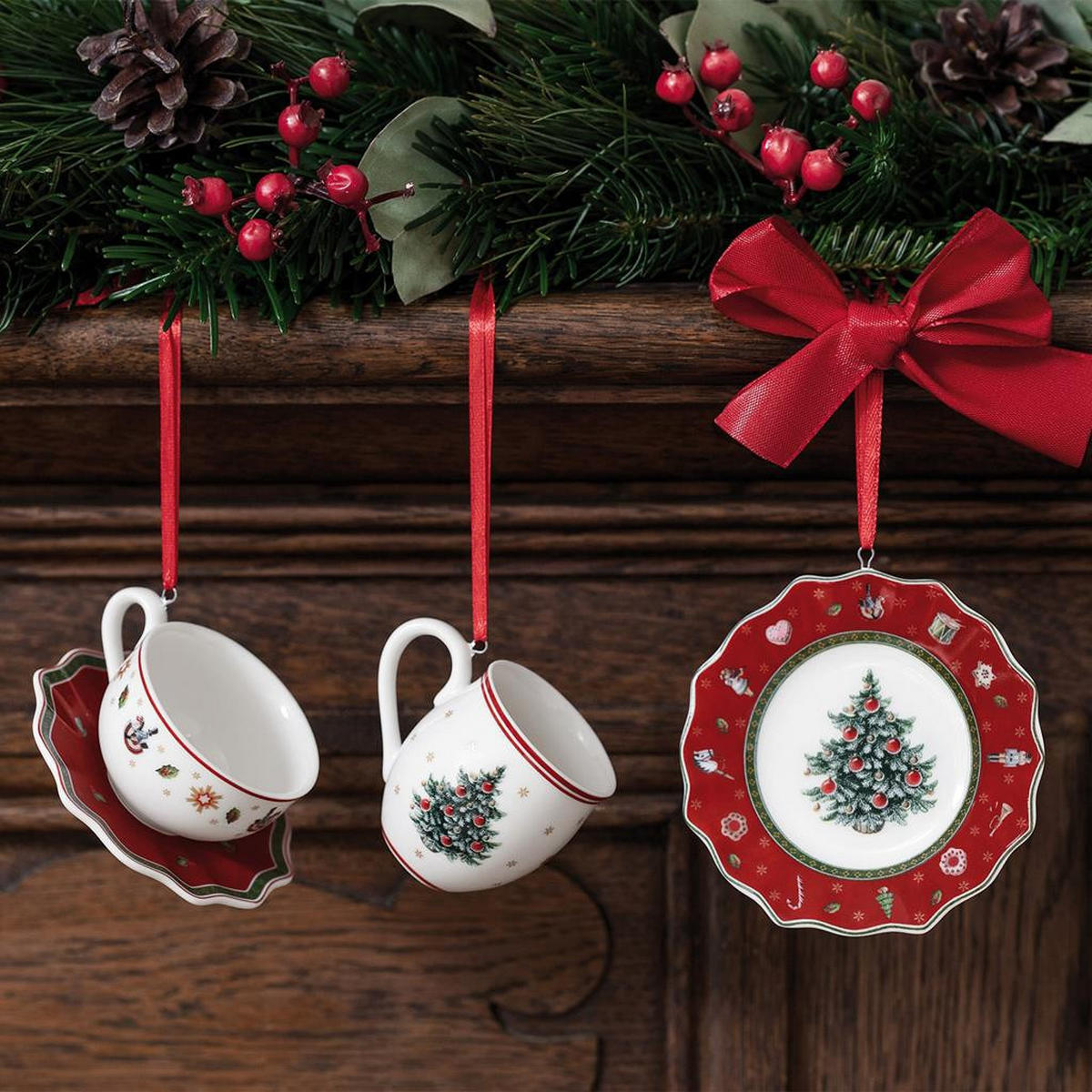 ORNAMENTE GESCHIRRSET Toy's Delight Decoration bunt 3-tlg. - Multicolor, Keramik (2/2/2cm) - Villeroy & Boch