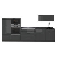 CHICINETĂ Fame-Line, Antracit lucios ridicat/antracit, 340 cm fara blat - antracit, compozit lemnos (340/153.6/51.6cm) - Vicco