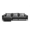 ECKSOFA WINTER 4-Sitzer, graphitfarben - Schwarz/Graphitfarben, Holzwerkstoff/Textil (158/269cm) - Courtois Laville