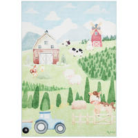 KINDERTEPPICH KIDS Grün Bauernhof 200/300 cm - Grün, Textil (200/300cm) - Tapiso